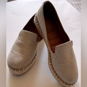J by Joie Cara Women's Platform Espadrille Slip-On Memory Foam Linen shoes 8.5